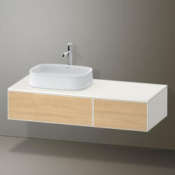 Duravit Zencha balos alsószekrény 130, fiókrendező nélkül, natúr tölgy/matt fehér ZE4816030840000 (ZE4816030840000)
