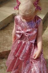 Konges Sløjd gyerek ruha ROSIE DRESS rózsaszín, mini, harang alakú, KS102203 - rózsaszín 122-128