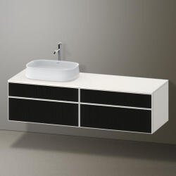 Duravit Zencha balos alsószekrény 160, fiókrendező nélkül, strukturált fekete/matt fehér ZE4824L63840000 (ZE4824L63840000)