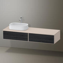 Duravit Zencha balos alsószekrény 160, fiókrendező nélkül, fekete tölgy/matt taupe ZE4814L16830000 (ZE4814L16830000)