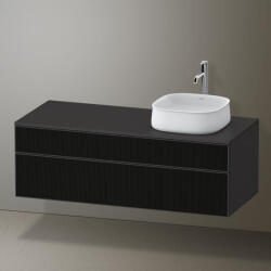 Duravit Zencha jobbos alsószekrény 130, fiókrendező nélkül, strukturált fekete/matt grafit ZE4822R63800000 (ZE4822R63800000)