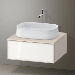 Duravit Zencha alsószekrény 65x55, fiókrendező nélkül, fehér üveg/matt taupe ZE4810064830000 (ZE4810064830000)