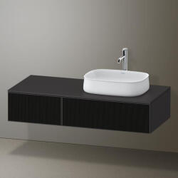 Duravit Zencha jobbos alsószekrény 130, fiókrendező nélkül, strukturált fekete/matt grafit ZE4817063800000 (ZE4817063800000)