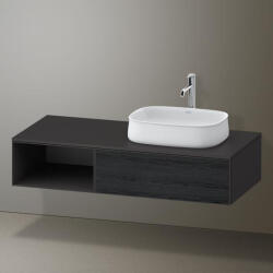 Duravit Zencha jobbos alsószekrény 130, fiókrendező nélkül, fekete tölgy/matt grafit ZE4819016800000 (ZE4819016800000)