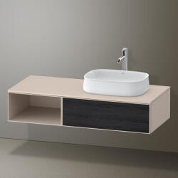Duravit Zencha jobbos alsószekrény 130, fiókrendező nélkül, fekete tölgy/matt taupe ZE4819016830000 (ZE4819016830000)