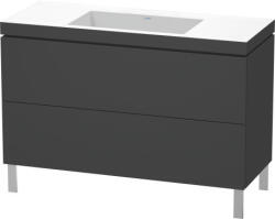 Duravit L-Cube c-bonded alsószekrény Vero Air kerámia mosdóval 120x48 cm, matt grafit LC6939N4949 (LC6939N4949)