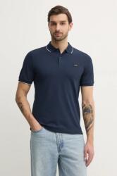 Calvin Klein poló fekete, férfi, sima, K10K112751 - sötétkék L