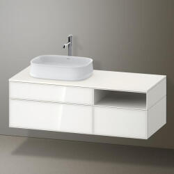 Duravit Zencha balos alsószekrény 130, fiókrendező nélkül, fehér üveg/matt fehér ZE4828064840000 (ZE4828064840000)