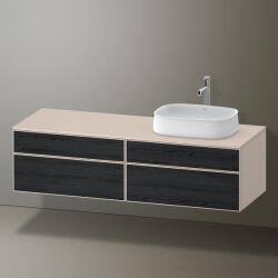 Duravit Zencha jobbos alsószekrény 160, fiókrendező nélkül, fekete tölgy/matt taupe ZE4824R16830000 (ZE4824R16830000)