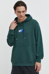 Quiksilver felső zöld, férfi, nyomott mintás, kapucnis - zöld XL - answear - 16 990 Ft