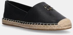 Tommy Hilfiger bőr espadrilles TH LOGO LEATHER ESPADRILLE fekete, FW0FW08540 - fekete Női 39