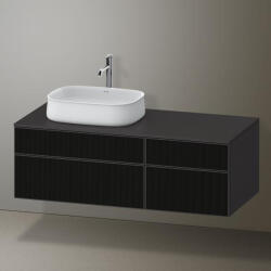 Duravit Zencha balos alsószekrény 130, fiókrendező nélkül, strukturált fekete/matt grafit ZE4826063800000 (ZE4826063800000)