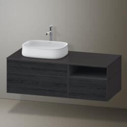 Duravit Zencha balos alsószekrény 130, fiókrendező nélkül, fekete tölgy/matt grafit ZE4828016800000 (ZE4828016800000)