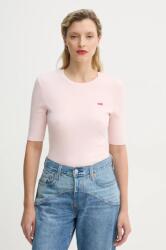 Levi's t-shirt LUCA SLIM TEE női, rózsaszín, A3388 - rózsaszín M