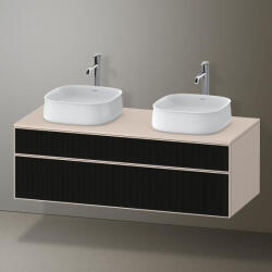 Duravit Zencha alsószekrény 130, fiókrendező nélkül, strukturált fekete/matt taupe ZE4823B63830000 (ZE4823B63830000)