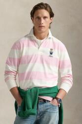 Ralph Lauren pamut hosszúujjú rózsaszín, mintás, 710973144 - rózsaszín XL