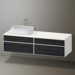 Duravit Zencha balos alsószekrény 160, fiókrendező nélkül, fekete tölgy/matt fehér ZE4824L16840000 (ZE4824L16840000)