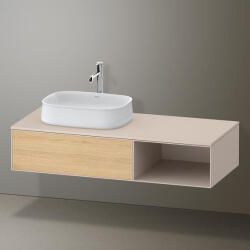 Duravit Zencha balos alsószekrény 130, fiókrendező nélkül, natúr tölgy/matt taupe ZE4818030830000 (ZE4818030830000)