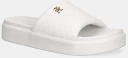 Tommy Hilfiger papucs PLATFORM MONOGRAM POOLSLIDE fehér, női, platformos, FW0FW08526 - fehér Női 41