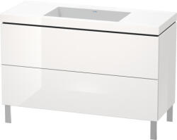 Duravit L-Cube c-bonded alsószekrény Vero Air kerámia mosdóval 120x48 cm, lakkozott fehér LC6939N8585 (LC6939N8585)