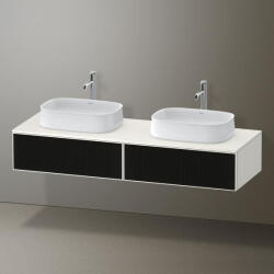 Duravit Zencha fiókos alsószekrény 160, fiókrendező nélkül, strukturált fekete/matt fehér ZE4815B63840000 (ZE4815B63840000)