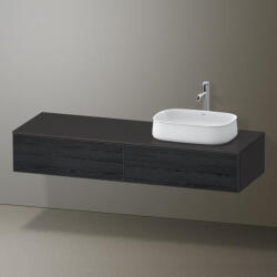 Duravit Zencha jobbos alsószekrény 160, fiókrendező nélkül, fekete tölgy/matt grafit ZE4814R16800000 (ZE4814R16800000)