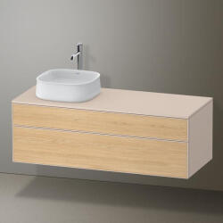 Duravit Zencha balos alsószekrény 130, fiókrendező nélkül, natúr tölgy/matt taupe ZE4822L30830000 (ZE4822L30830000)