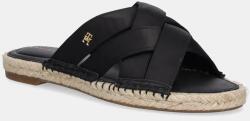 Tommy Hilfiger papucs SATIN ESPADRILLE MULE - fekete Női 39