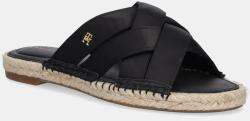 Tommy Hilfiger papucs SATIN ESPADRILLE MULE fekete, női, FW0FW08502 - fekete Női 39