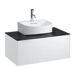 Laufen Sonar matt fehér alsószekrény 77, 7x45, 7x34, 1 cm egy fiókkal, kerámia pulttal H4054410341431 (H4054410341431)