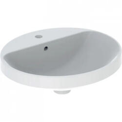 Geberit VariForm ovális beépíthető mosdó csaplyukas alul mázas 50cm (500.713. 01.2) (GE-500-713-01-2)