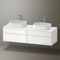 Duravit Zencha fiókos alsószekrény 160, fiókrendező nélkül, fehér üveg/matt fehér ZE4825B64840000 (ZE4825B64840000)
