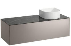 Laufen Sonar titán alsószekrény 117, 7x45, 7x34, 1 cm egy fiókkal, jobbos kivágással, kerámia pulttal H4054230341421 (H4054230341421)