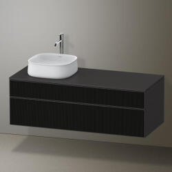 Duravit Zencha balos alsószekrény 130, fiókrendező nélkül, strukturált fekete/matt grafit ZE4822L63800000 (ZE4822L63800000)