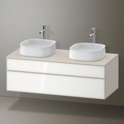 Duravit Zencha alsószekrény 130, fiókrendező nélkül, fehér üveg/matt taupe ZE4823B64830000 (ZE4823B64830000)