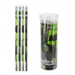Starpak Focilabda mintás radíros grafitceruza - HB - kétféle (IMO-SP-298348FEKETE-ZOLD)