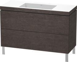 Duravit L-Cube c-bonded alsószekrény Vero Air kerámia mosdóval 120x48 cm, szálcsiszolt sötét tölgy LC6939N7272 (LC6939N7272)