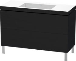 Duravit L-Cube c-bonded alsószekrény Vero Air kerámia mosdóval 120x48 cm, fekete tölgy LC6939N1616 (LC6939N1616)