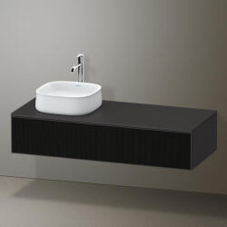 Duravit Zencha balos alsószekrény 130, fiókrendező nélkül, strukturált fekete/matt grafit ZE4812L63800000 (ZE4812L63800000)