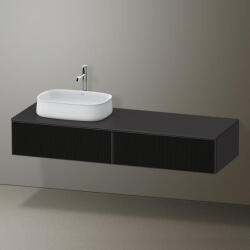 Duravit Zencha balos alsószekrény 160, fiókrendező nélkül, textúrált fekete/matt grafit ZE4814L63800000 (ZE4814L63800000)