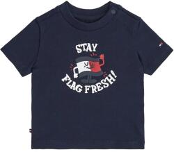 Tommy Hilfiger újszülött póló sötétkék, nyomott mintás, KN0KN02024 - sötétkék 86