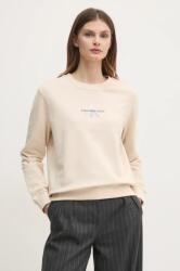 Calvin Klein pamut melegítőfelső bézs, női, nyomott mintás, J20J225360 - bézs XS