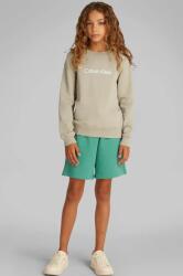 Calvin Klein gyerek melegítőfelső pamutból zöld, nyomott mintás, IU0IU00680 - zöld 140 - answear - 21 990 Ft