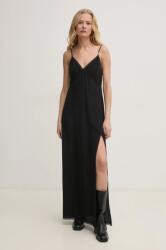Zadig&Voltaire selyem ruha fekete, maxi, harang alakú, WWDR02529 - fekete L