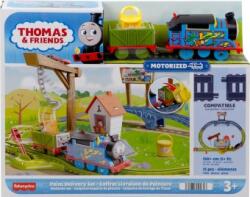 Mattel Thomas and Friends Paint Delivery Locomotiva cu vagon si circuit HTN34 Trenulet