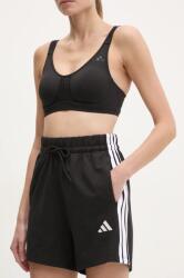 adidas rövidnadrág Essentials női, fekete, mintás, magas derekú, JD0908 - fekete L