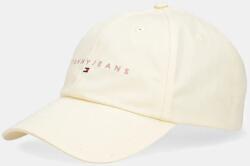 Tommy Jeans pamut baseball sapka sárga, nyomott mintás, AW0AW16868 - sárga Univerzális méret