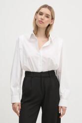 Benetton pamut ing női, galléros, fehér, regular, 5UJFDQ09C - fehér S
