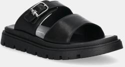 Calvin Klein Jeans gyerekpapucs bőrből - fekete 39