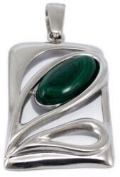 Ékszershop Malachit köves áttört ezüst medál (2140388)